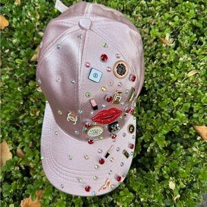 Pink Cap with Cute Charms